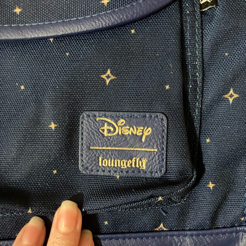Disney Peter Pan loungefly Blue and Gold Backpack - Picture 2 of 10